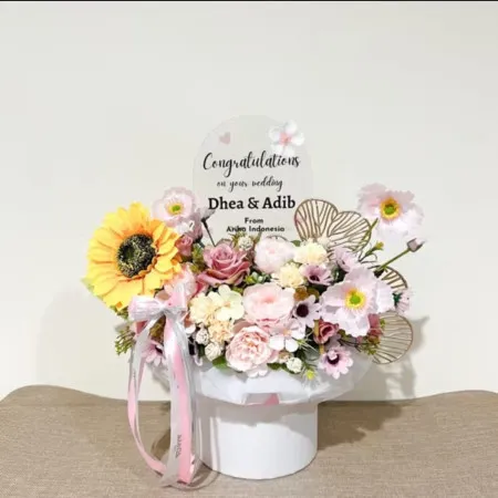 Bloom Box Akrilik Ucapan Wedding Katingan